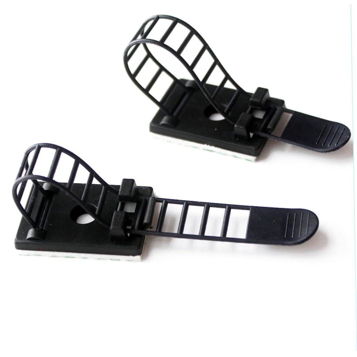 Housoutil 3 Sätze Verstellbare Kabelklemmen Kabelclip Kabel-organizer Kabelhalterklemmen Dsl-kabel Selbstklebende Drahtklammern Kabelhalter-organizer Usb-kabelhalter Black 50 Stück * 3