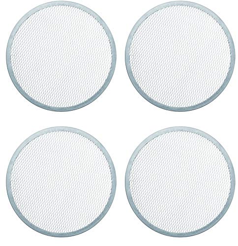 Prime Bakers and Moulders 8 Inches Aluminium Pizza Screen mesh for Oven- Set of 4