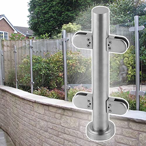 Poteau garde-corps verre inox au design épuré et moderne pour terrasses haut de gamme