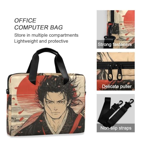Funda para laptop con asa y correa de 15.6 pulgadas miniatura 6