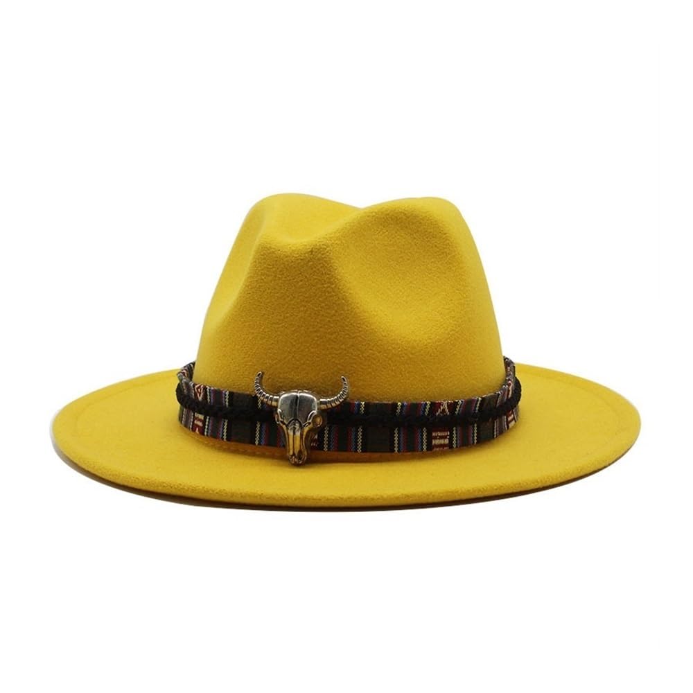 Chapeau Melon/Haut De Forme En Laine RZL - Pour Femmes/Hommes - Automne/Hiver - Bord Large 7cm - 28 Couleurs