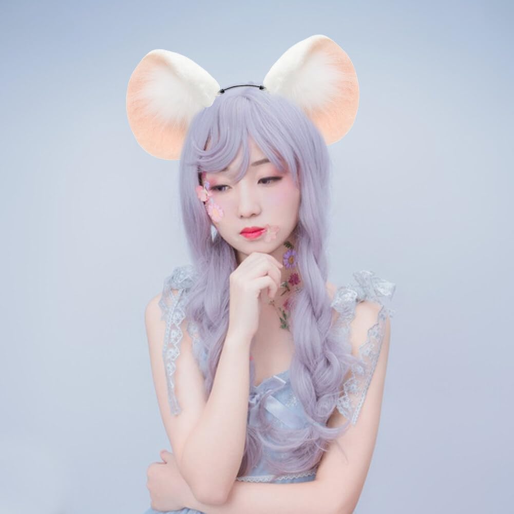 Bandeau Oreilles De Souris Pour Déguisement - Peluche Douce, Réglable - Halloween, Cosplay, Fête Enfant