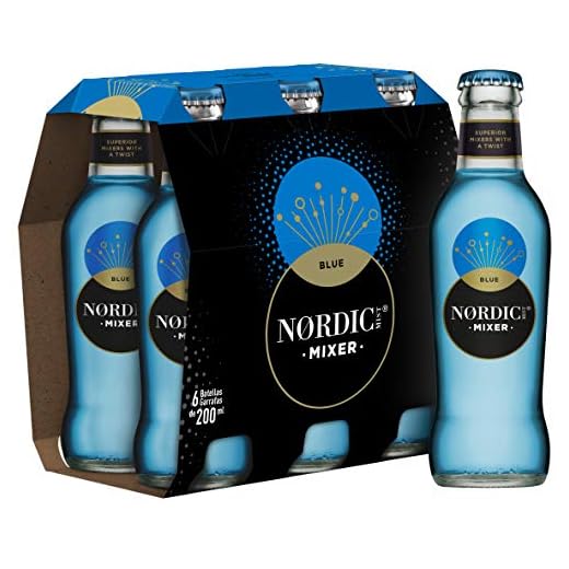 Nordic Mist Mixer Blue Botella Vidrio - 200 ml (Pack de 6)