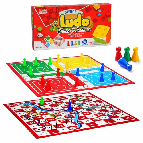 Ankit Toys & Games Ludo y Serpientes y Escaleras 2en1 miniatura 1