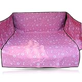 HYUGO Car Boot Liners for Dogs - Pet Back Seat Cover Trunk Protector Boot Cover - Bumper Flap Protection/Non Slip/Waterproof - Universal for Cars/Trucks/SUVs - Pink