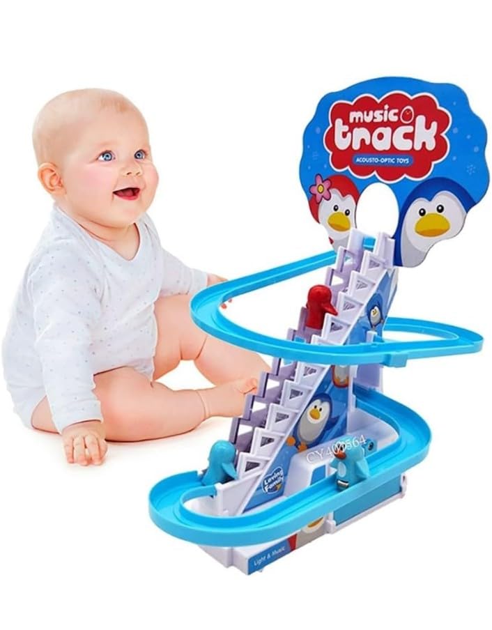 See full amazon price history chart for RK HUB Plastic Happy Penguin Track Toy Set with 3 Small Penguins for Kids, Electric Automatic Stair Climb and Slide Toy with Lights and Music, Multicolor, 3+Years (Pack of 1) (Pengiun Slide) RK HUB Plastic Happy Penguin Track Toy Set with 3 Small Penguins for Kids, Electric Automatic Stair Climb and Slide Toy with Lights and Music, Multicolor, 3+Years (Pack of 1) (Pengiun Slide) (B0CFJK6DFP) Amazon Price History, Amazon Price Tracker
