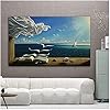 Canvas print op Salvador Dali Sea Waves Boek Afbeelding Canvas Schilderij Muurkunst Foto’s voor Woonkamer Moderne…