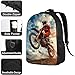 UIACOM Unisex Motorcycle Backpack Motocross Sport Vehicle School Bag Motorcycle Rider Driving on The Mountains Shoulders Backpack Travel Daypacks for Women Men Teens Kids, 17 Inch