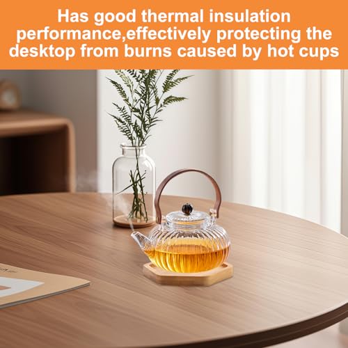 8 Stück Bambus Mosaik Untersetzer, Untersetzer aus Rund Bambus Holzuntersetzer, Bambuspflanzen Untertassen, Holzuntersetzer Rund für Trinkbecher, Pflanzen, Bastelarbeiten