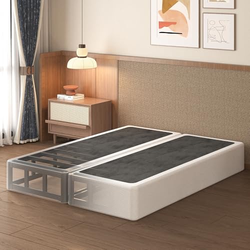 Lutown-Teen 9 Inch Split Full Size Box Spring Bed Base with Fabric Cover