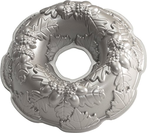 Nordic-Ware-Autumn-Wreath-Bundt-Pan-Bronze-10-cups-Silver Nordic Ware Autumn Wreath Bundt Pan Bronze 10 cups Silver