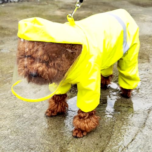 犬 レインコート 犬 カッパ 犬服 ペット 雨具 可愛い ペットレインコート フード付き 着脱簡単 梅雨対応 通気 防雪 防水 防塵 汚れ防止 風よけ寒さ対応 耐久性 快適 軽量 携帯便利 散歩 小中大型犬 リード穴あり S