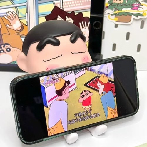 Image of FUNFOB Shinchan Action Figure | Shin chan Figurine Cartoon Figures Toys for Boys & Girls PVC Multicolour (Shinchan Mobile H with Box (White))
