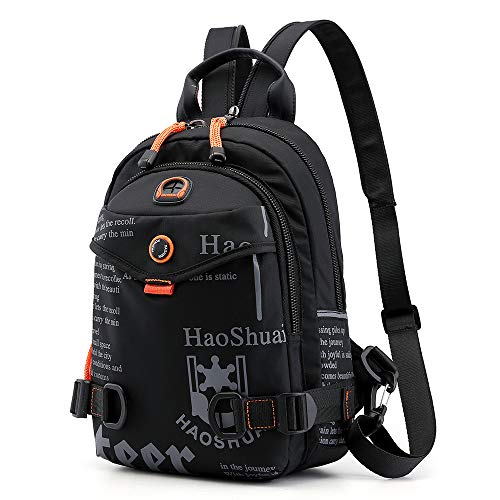SPAHER Bolso Hombre Bolsa de Hombro de Pecho Mujer Mochila Cruzada de Trekking de Deportes