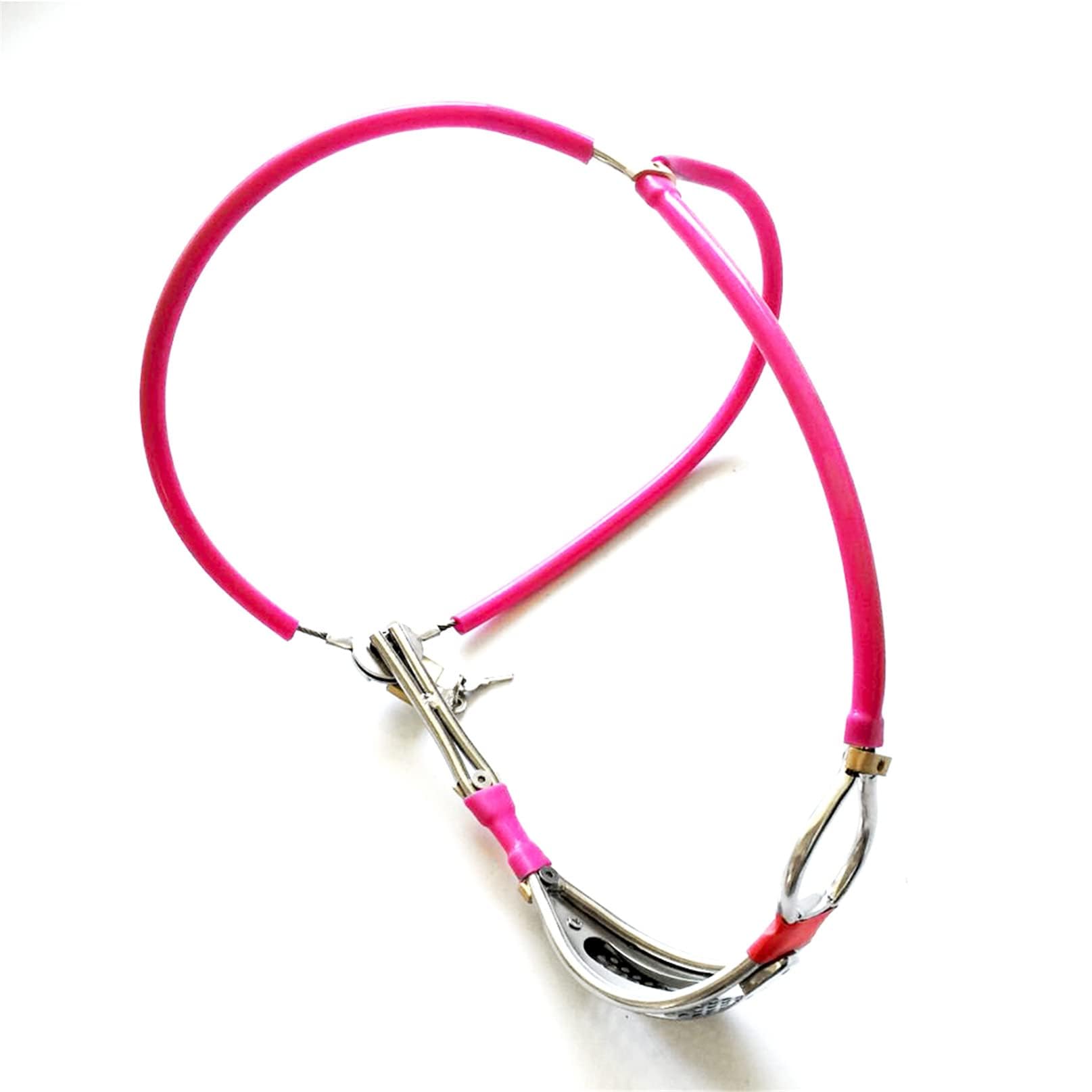 SHKFNSNCCC Ceinture de chasteté en Y for femme, culotte invisible, en acier inoxydable, avec verrou de chasteté(Pinkrosa,Taille70~80cm)