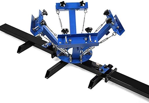 YUEWO Screen Printing Machine 17.7x21.7Inch Screen Printing Presses Silk Screen Printing for T-Shirt DIY Printing Removable Pallet (4 Color 2 Station)