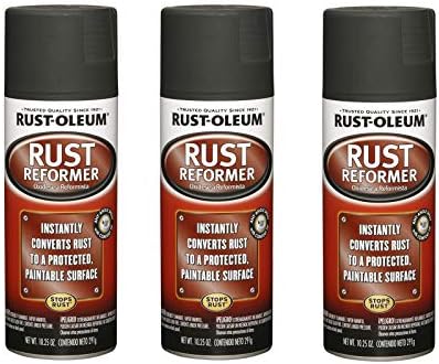 Rust-Oleum 248658-3PK Rust Reformer Spray, 10.25 oz, Black, 3 Pack