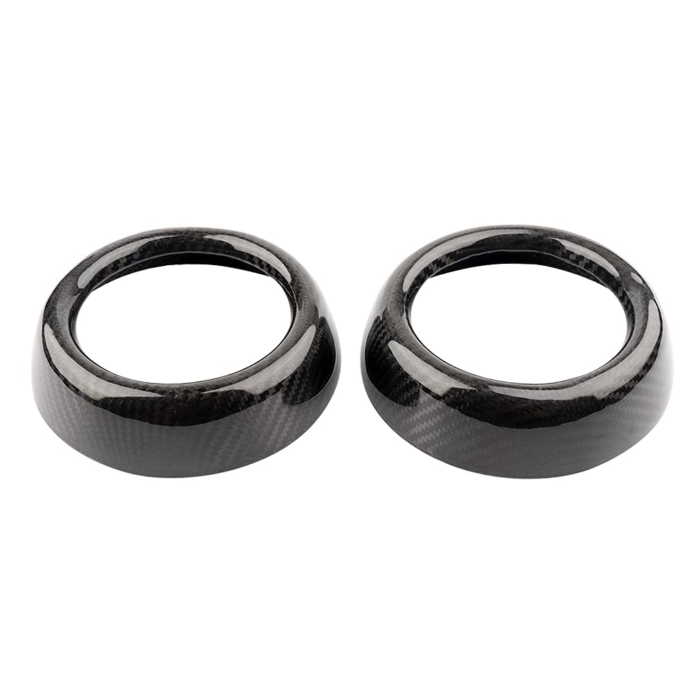 MANG JIANG Carbon Fiber Air Conditioner Air Outlet Vent Interior Decorative Frame Trim Cover Sticker Shell Caps for Mini Cooper F55 Hardtop F56 Hatchback F57 Convertible Car Accessories 2014-2020