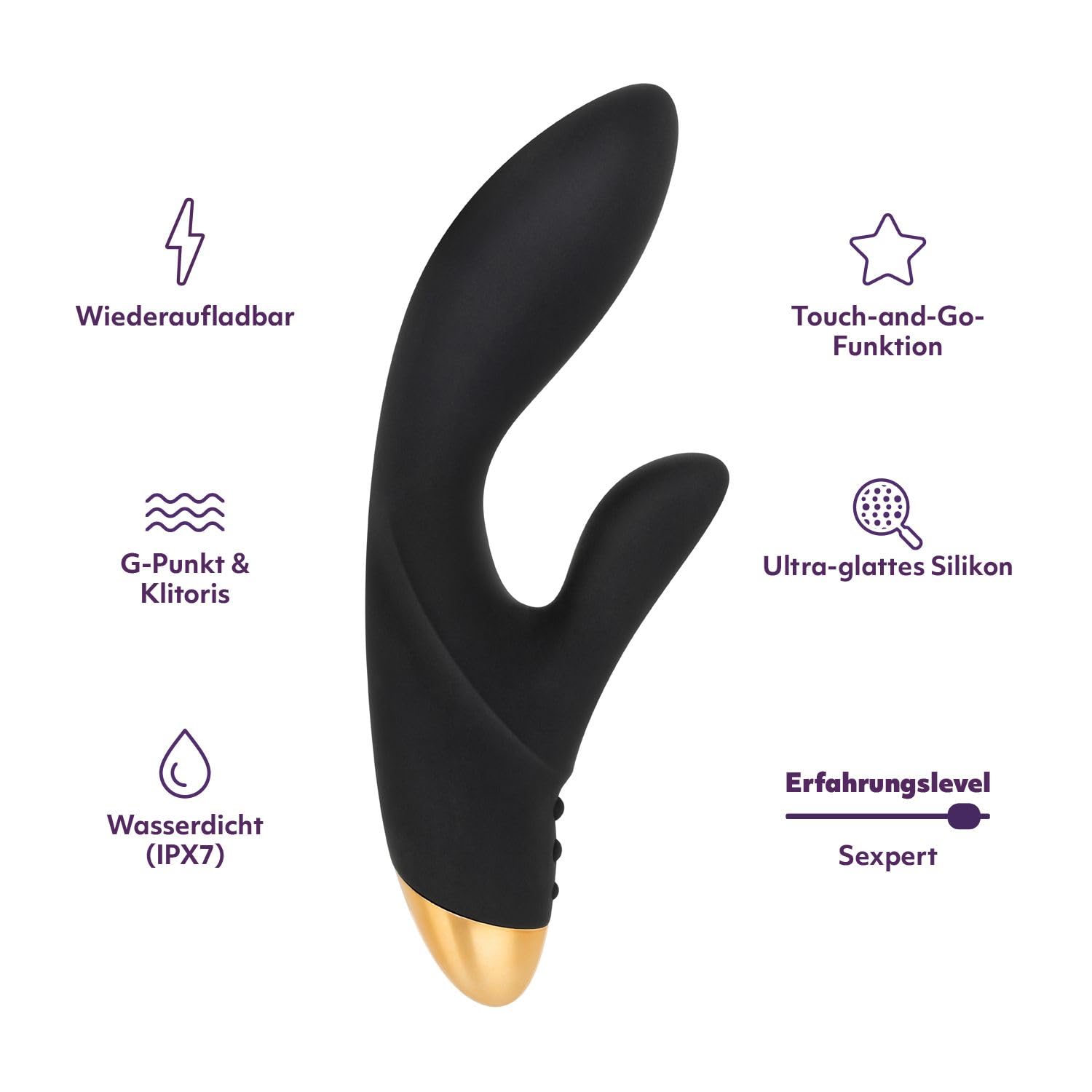 Amorelie Virgo Premium Vibrator Klitoris Und G-Punkt 2x7 Stufen Dual Motor