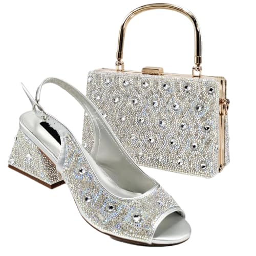 Chaussures soirée strass bout ouvert ensemble escarpins talons hauts