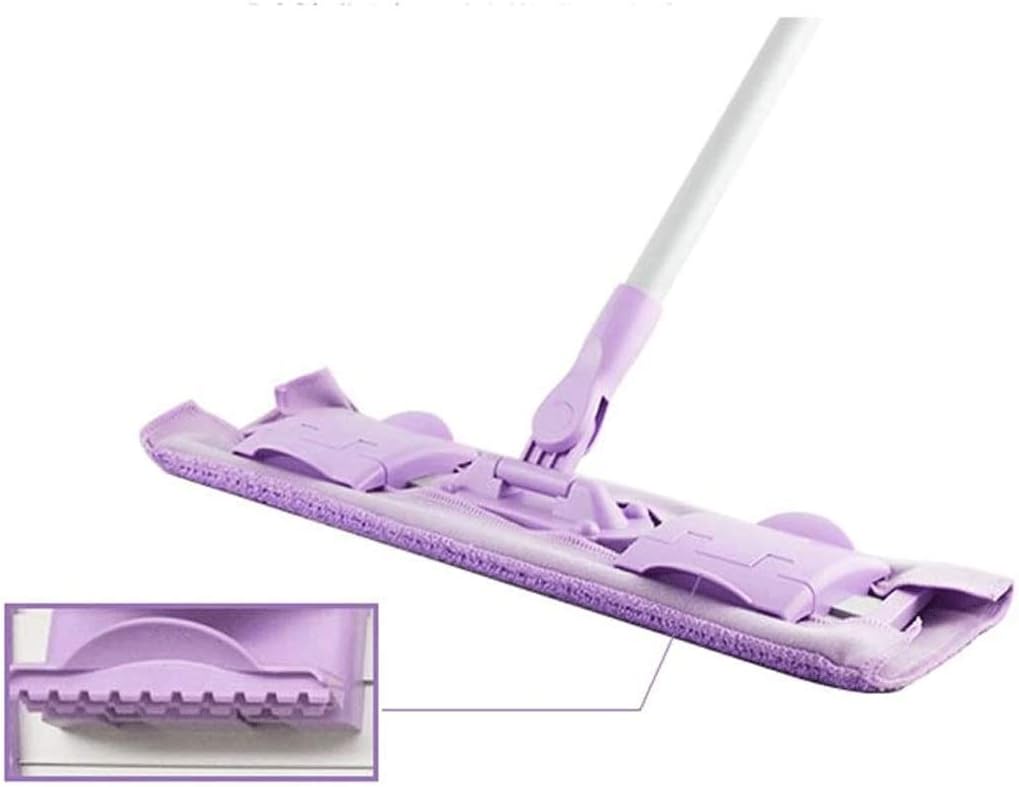HBJWOV Professional Microfiber Mop, Hardwood Floor Mop, Stainless Steel Handle, Flat Washable for Home Office Floor Cleaning