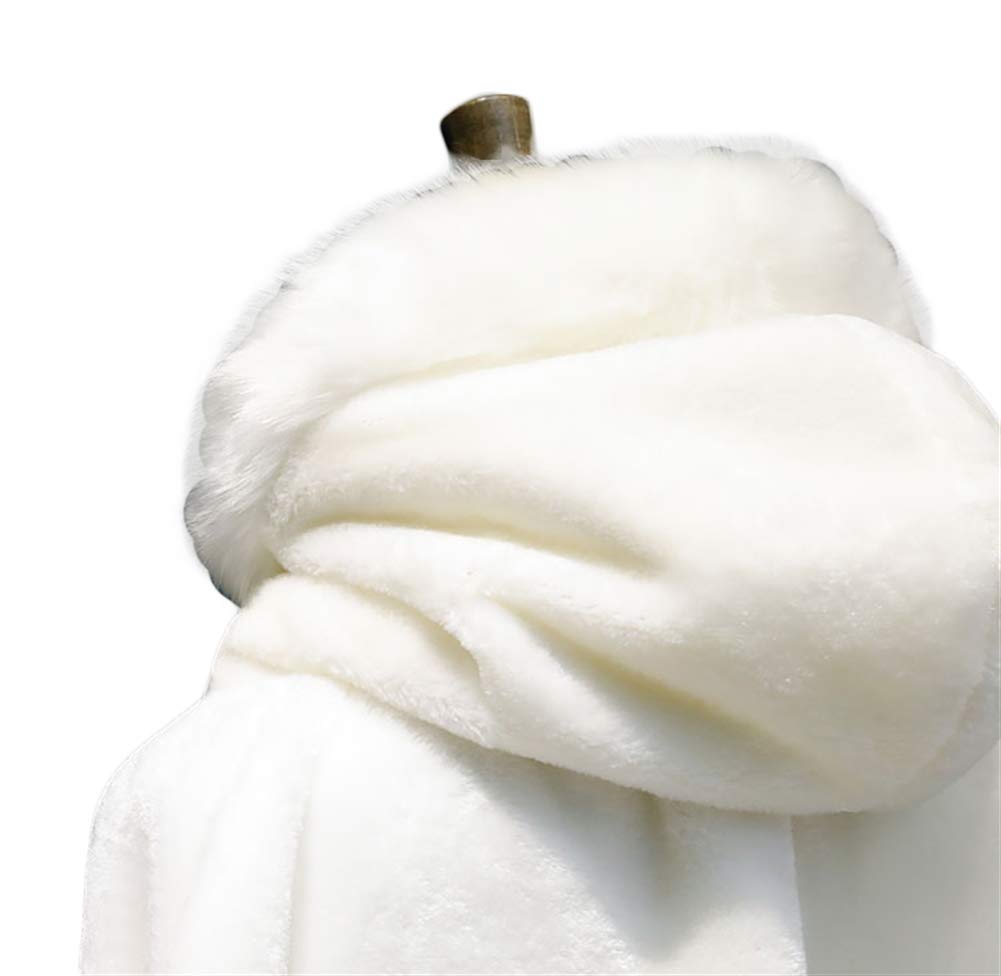 Capa Mujer con Capucha Pelo Abrigo Largo para Invierno Elegante Chal Disfraces Boda Fiesta Navidad Halloween