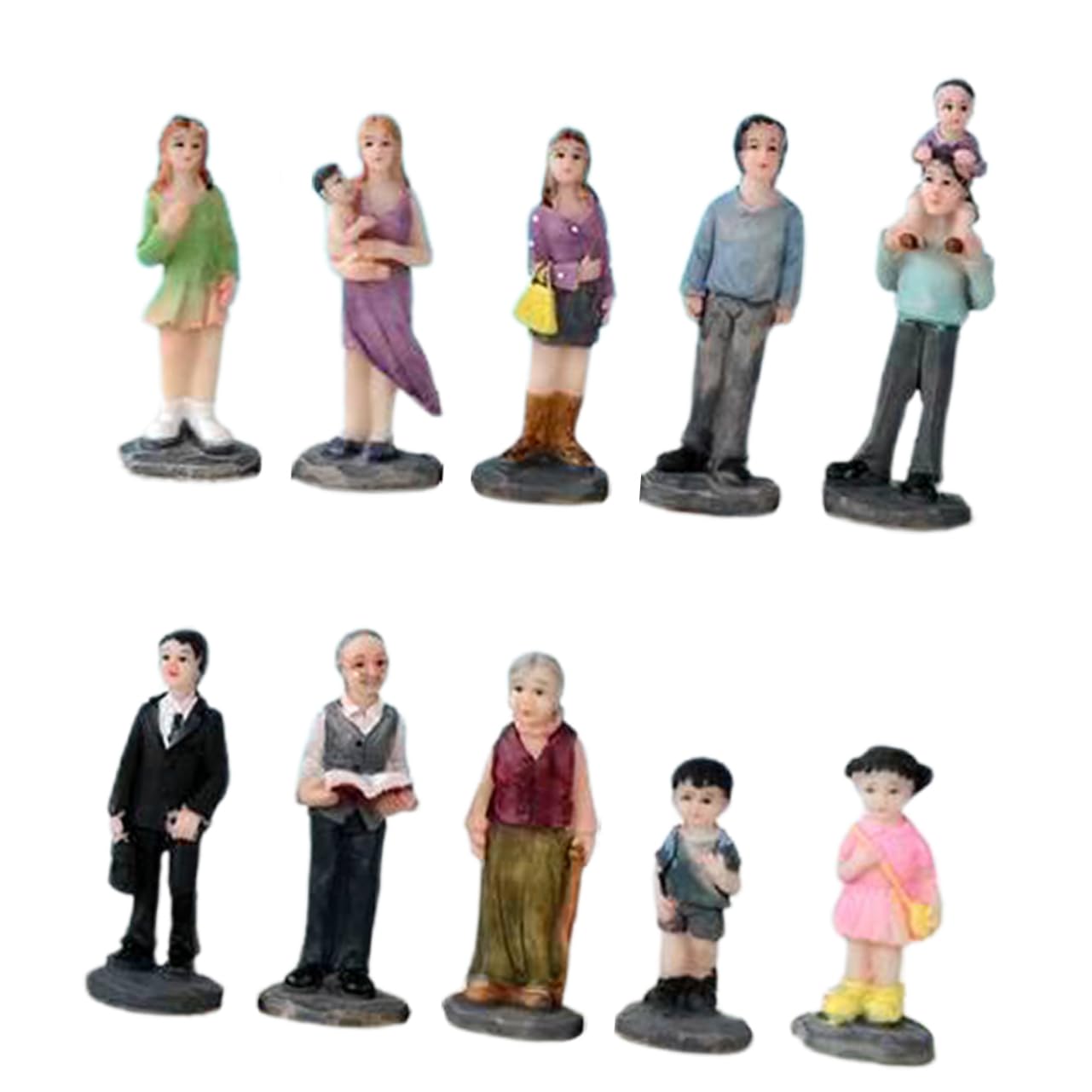 Amazon｜FUNOMOCYA 10個家族キャラクター チュアフィギュア 樹脂製