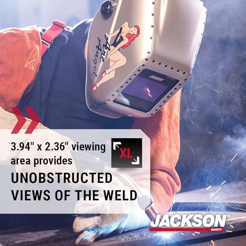 Image of Jackson Safety Insight Auto Darkening Welding Helmet, ADF Hood - ANSI Z87.1 | Lightweight Welding Mask with Ergonomic HLX Shell, 3.94 inch x 2.36 inch Viewing, Digital Controls with Weld, Torch, Grind Modes