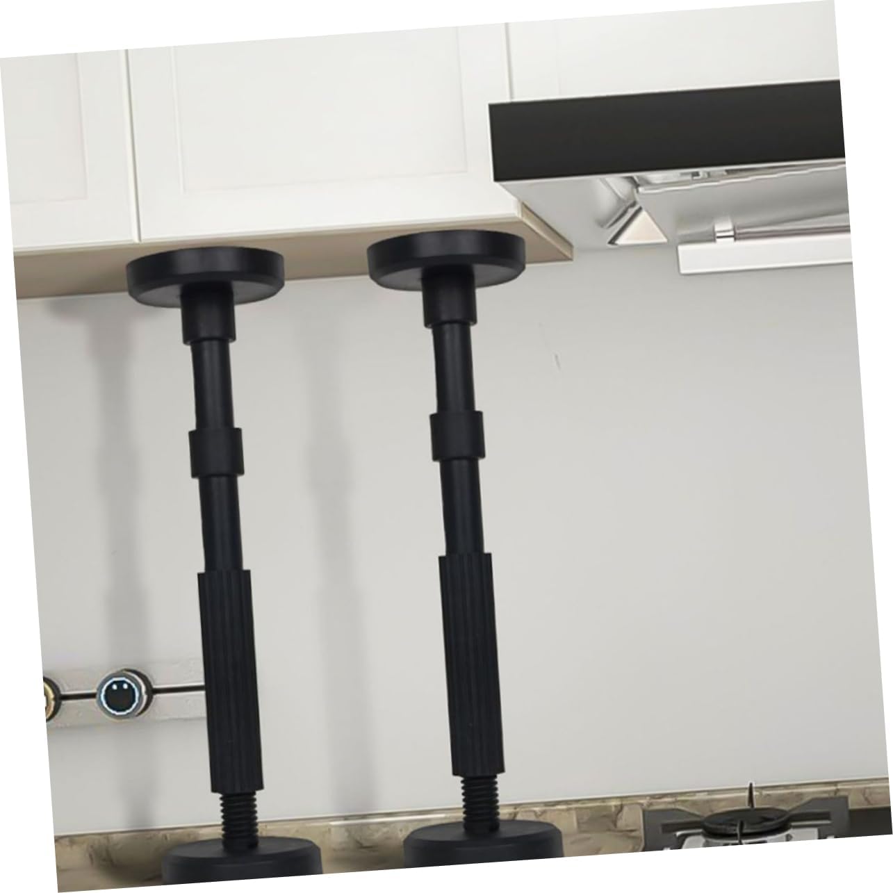 Gatuida 2pcs Adjustable Support Pole System Telescopic Rods for Cabinet Installation Drywall Lifting and Cargo Support Enhanced Stability with Antishake Design for Home Use