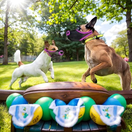 Maulkorb Für Hunde, 2 Stück Maulkorb Für Hunde, Weich, Verstellbare Schlaufe, Atmungsaktiv, Sicherer, Schneller Sitz Für Kleine, Mittelgroße Hunde, Verhindert Beißen, Kauen Und Bellen, S/M/L