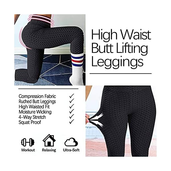 High-Waist-Slimming-Booty-Leggings-Yoga-Workout-Running-Butt-Lift-TikTok-Tights High Waist Slimming Booty Leggings Yoga Workout Running Butt Lift TikTok Tights UP01-BlackM
