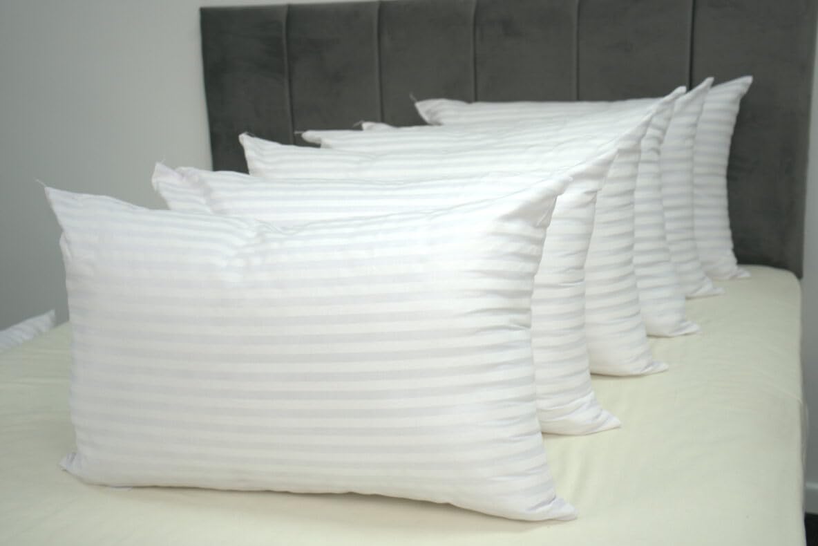 ARLINENS Stripe Pillows Hotel Quality Luxury Hollow Fibre Stuffed Anti-Allergy Pillow Desi...