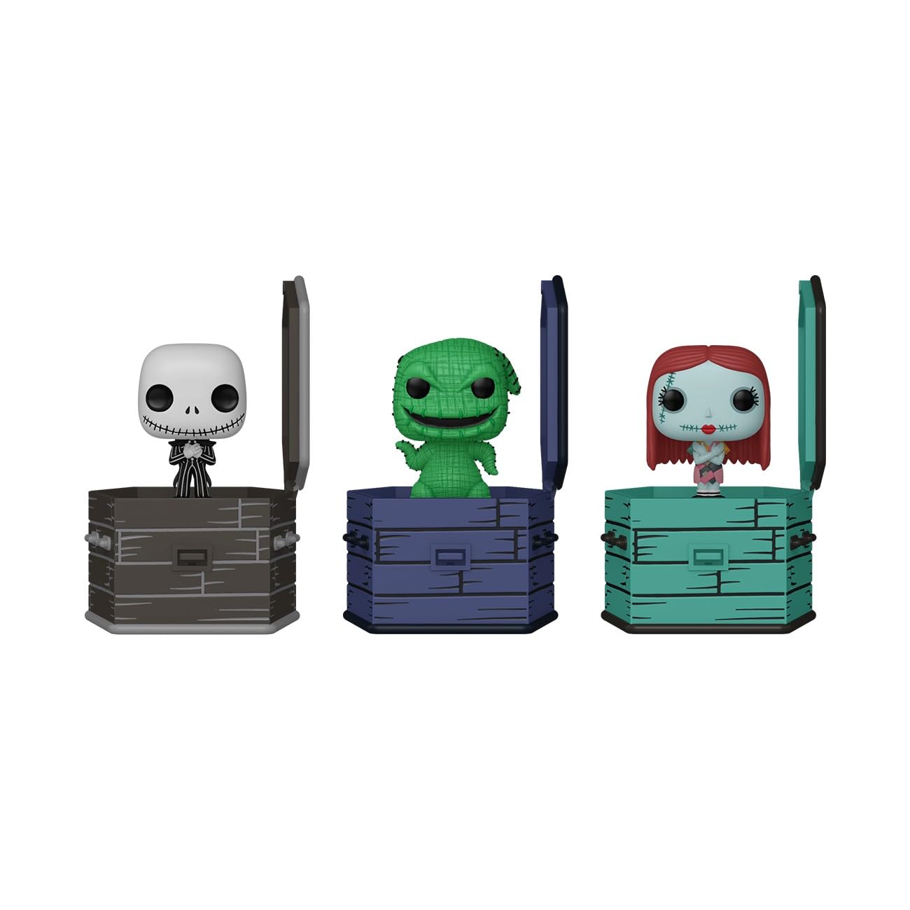 Coffin Pop!s – The Nightmare Before Christmas – Oogie Boogie – Figura Sorpresa En Ataúd Con Pulsador – Medidas 5,3 X 6,1 X 3,6 Cm