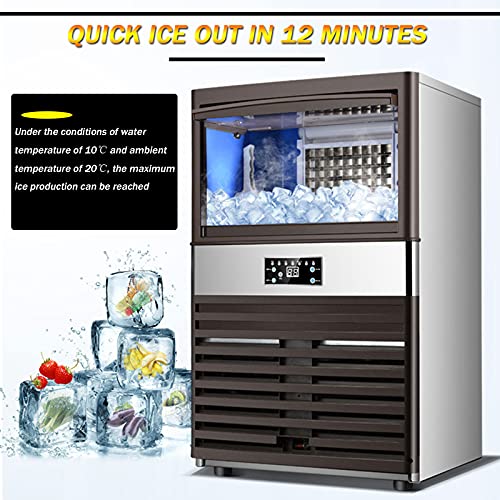 DUTUI Edelstahl-Eismaschine, Freistehende Eismaschine, Sehr Gut Geeignet Für Zuhause/Küche/Büro/Restaurant/Bar/Café – Bild 3