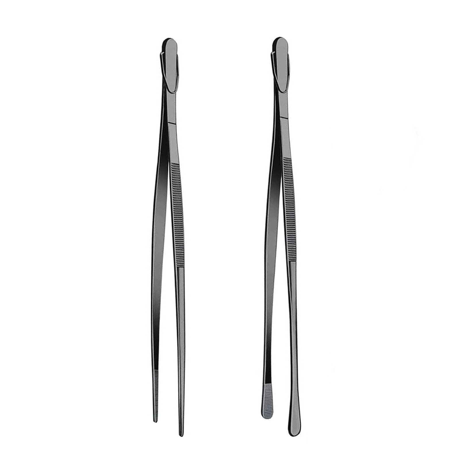TFAOYS Of 2 Professional Grades Nonrust Steel Cooking Tongs Heatproof Kitchen Utensils for Kitchen and Outdoor Use Slip Proof Tongs