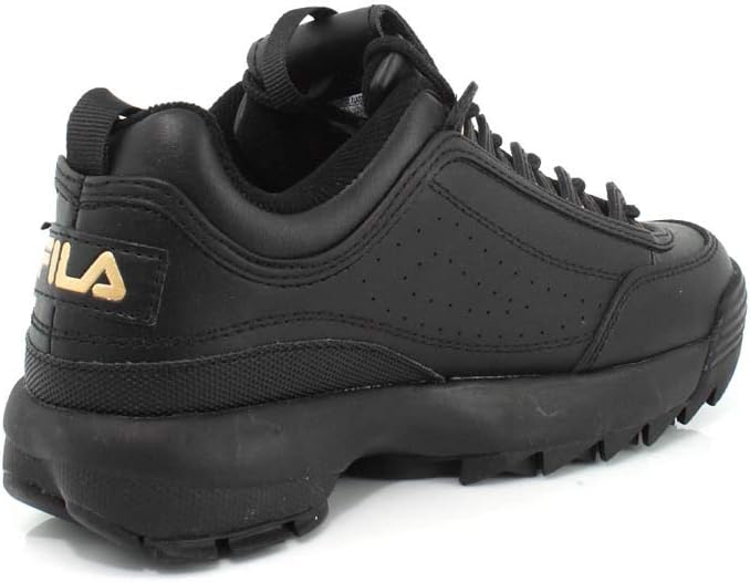 Fila Women's Disruptor II Sneaker Gold Fusion (9, Black/Rose Gold)