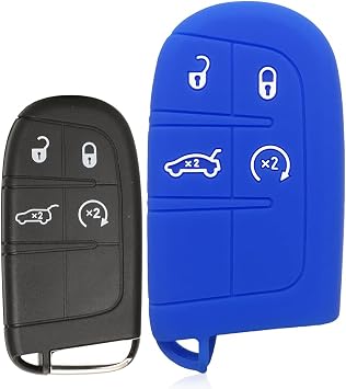for Jeep Liberty Silicone Auto Car Shell Case Remote Key Cover Blue