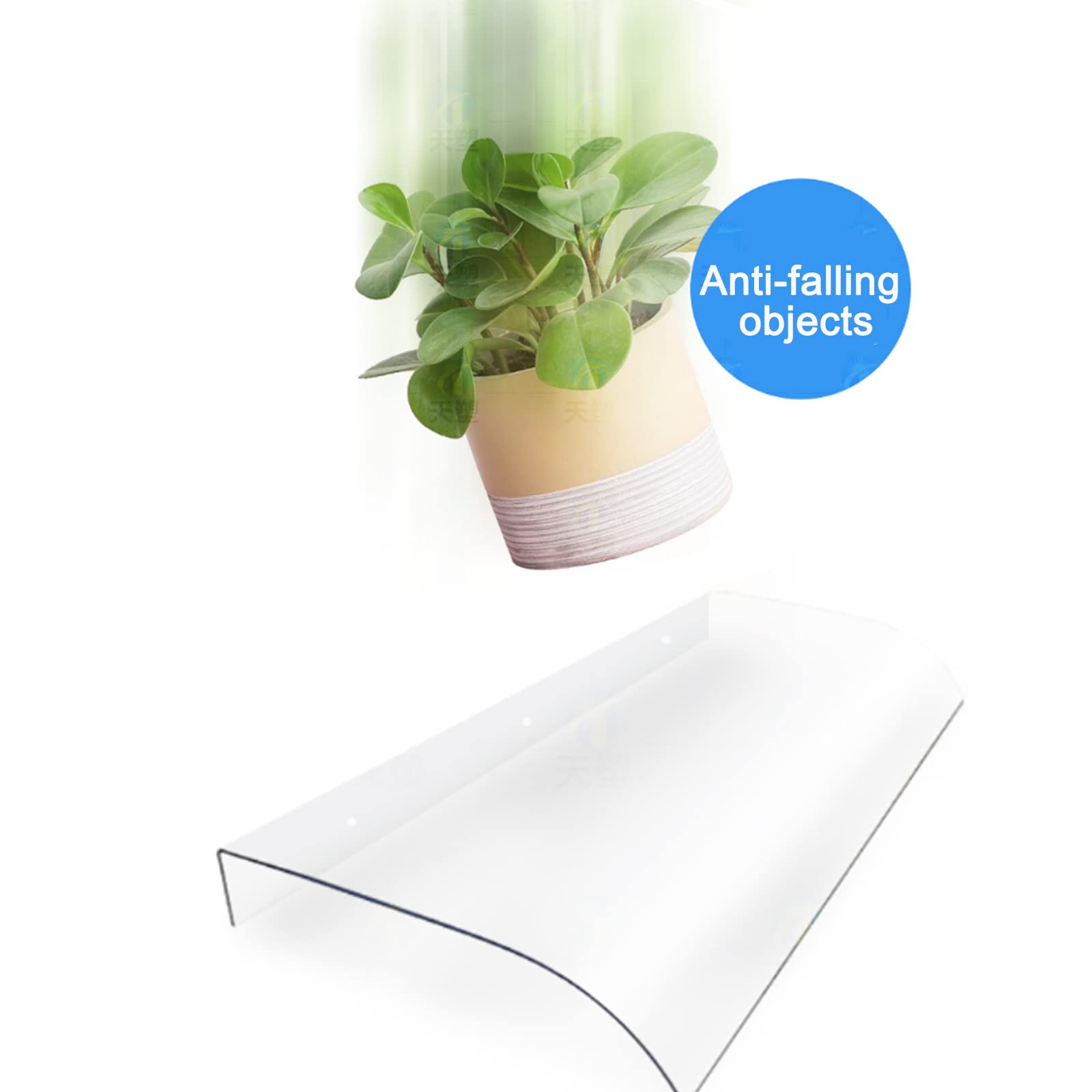 Patio Deur Raam Luifel, Buitenshuis Overkapping Omslag, Uv Regen Sneeuw Bescherming Zon Schaduw, Schaalbaar Modern Polycarbonaat Hol Laken(Size:40x100cm/16''x39'',Color:Transparant