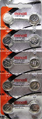 Maxell Watch Battery Button Cell LR1130 AG10 Pack of 10 Batteries