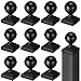 Otoolling 10 Stück 5,1 x 5,1 cm quadratische schwarze Aluminium-Kugelpfostenkappen für Aluminium-Zaunpfosten, Outdoor-Zaundekoration und Schutz