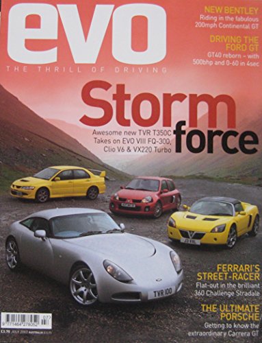  EVO magazine issue 57 07/2003 Vauxhall VX220, TVR, Renault Clio V6, Ferrari, Ford GT