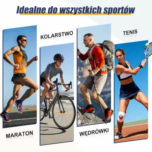 Niofind Skarpety trekkingowe z merynosów, damskie i męskie, oddychające skarpety do sneakersów, wełniane, wyściełane, krótkie skarpety sportowe, na co dzień, do uprawiania sportu, na zewnątrz, 6 par