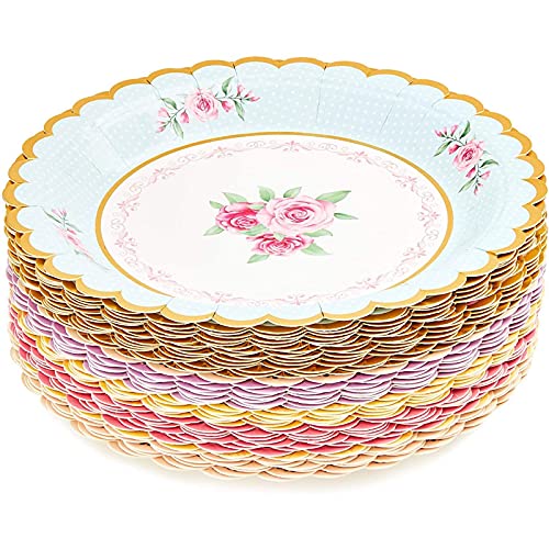 Sparkle And Bash Floral Paper Plates For Baby Shower (7 In, 48 Pack) #TOP2