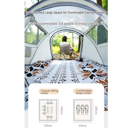 Carpa fácil desplegable para 3-4 personas con 2 puertas miniatura 3