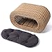Fun Stackable Wicker Cat Hideaway House - Interactive Play Rattan Cat House for Indoor Cats Kitty, Pet Friendly Top/Side House Entry, Cat Bed Enclosed