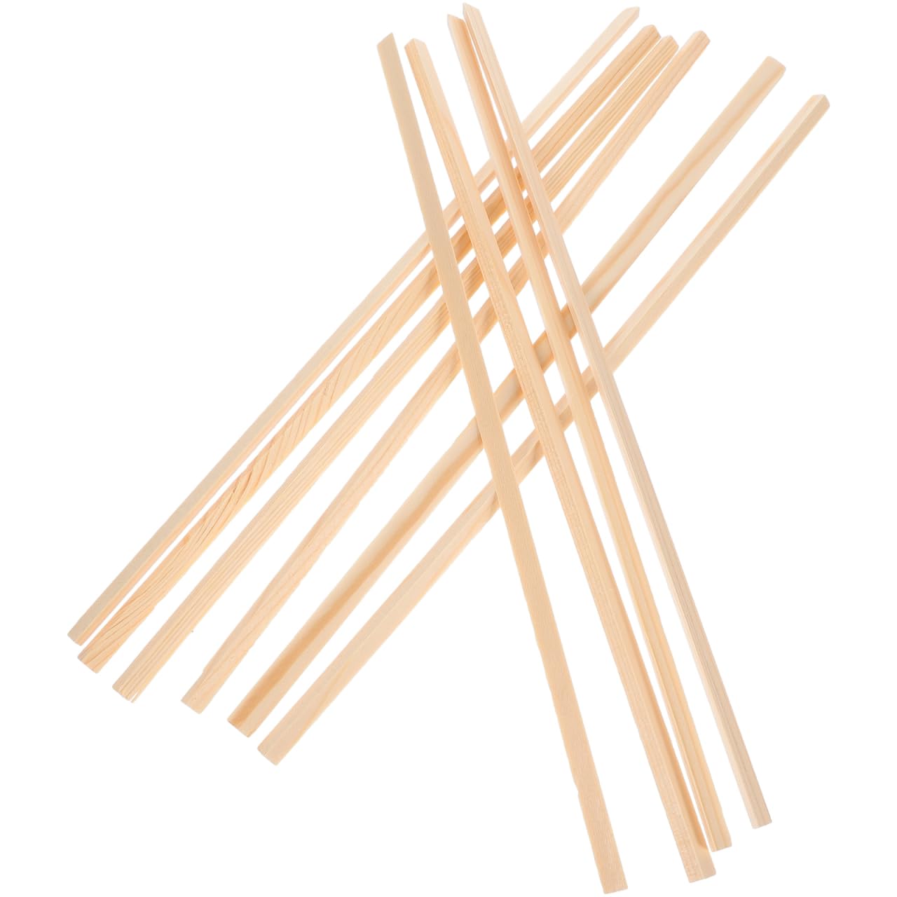 Sewroro 10 pcs Wooden Window Trim Strips Wood Molding Edge for DIY Craft Projects Screen Frame Decoration Wood Beading Kit