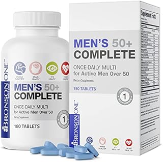 Bronson ONE Daily Mens 50+ Complete Multivitamin Multimineral, 180 Tablets