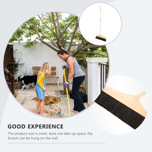 Mikikit Rosshaarbesen, Rosshaarbesen oder Holzböden, Innenbesen mit weichen Borsten, Besen für Hartholzböden, Holzbesen aus Rosshaar, für den Innenbereich (90 cm) – Bild 3