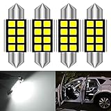 Material:0 Lyqfff pour Audi A4 B6 B5 B8 A3 Quattro A6 C5 C4, 4 pièces Ampoules intérieures plafonnier Ampoule Lampe Dôme Ampoules LED pour Voiture