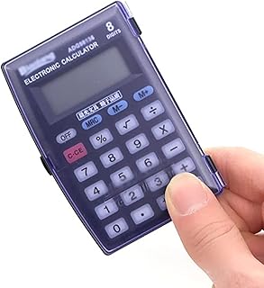 Honent Calculator Portable Calculator Small Mini Palm Pocket Size 8 Digits Flip Calculator Digit LCD Display for Daily (Button Battery) Multifunctional Calculator